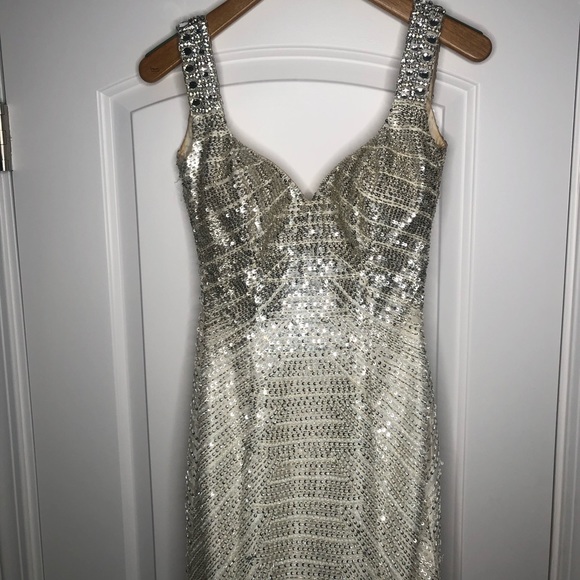 Stephen Yearick Dresses & Skirts - Stephen Yearick White Silver Pageant Prom Gown
